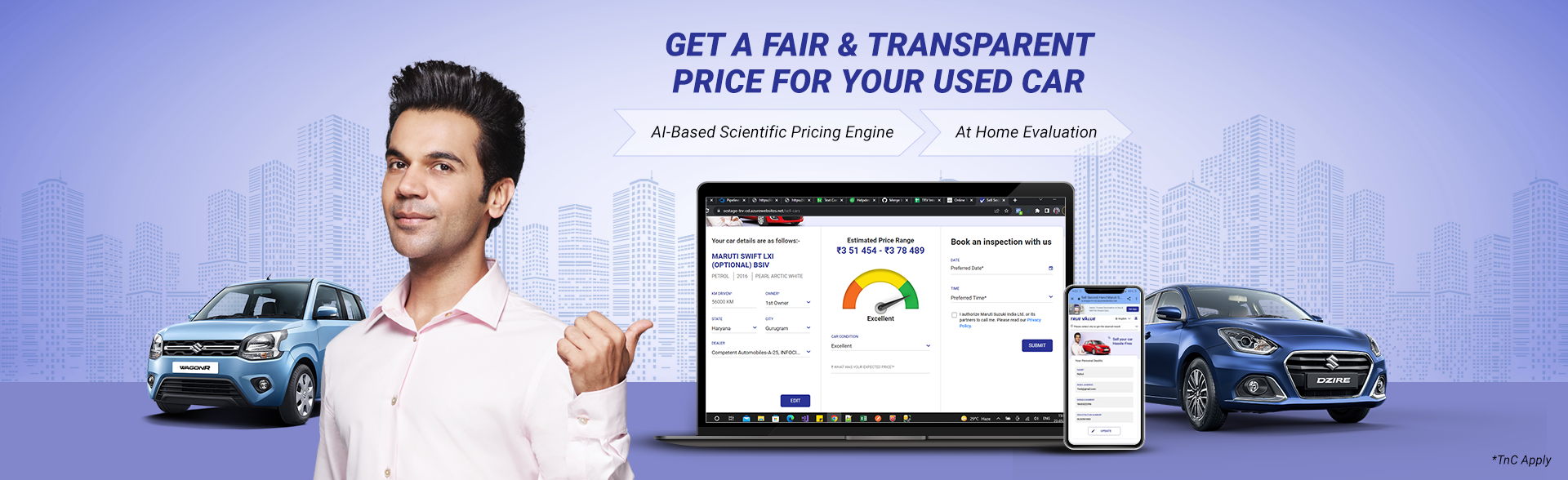 GET A FAIR AND TRANSPARENT PRICE FOR YOUR USED CAR